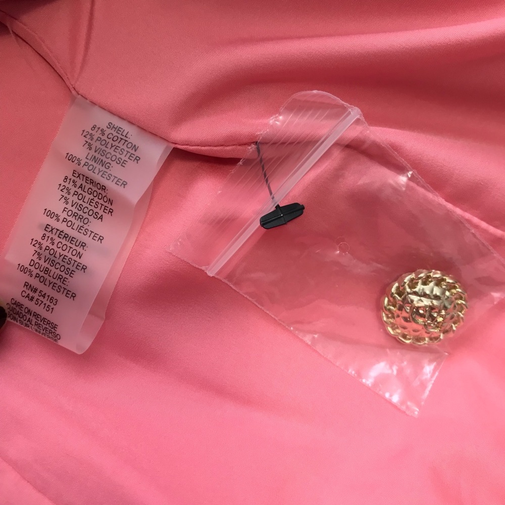 NWT Karl Lagerfeld Tweed Jacket Blazer Pink - Picture 8 of 8